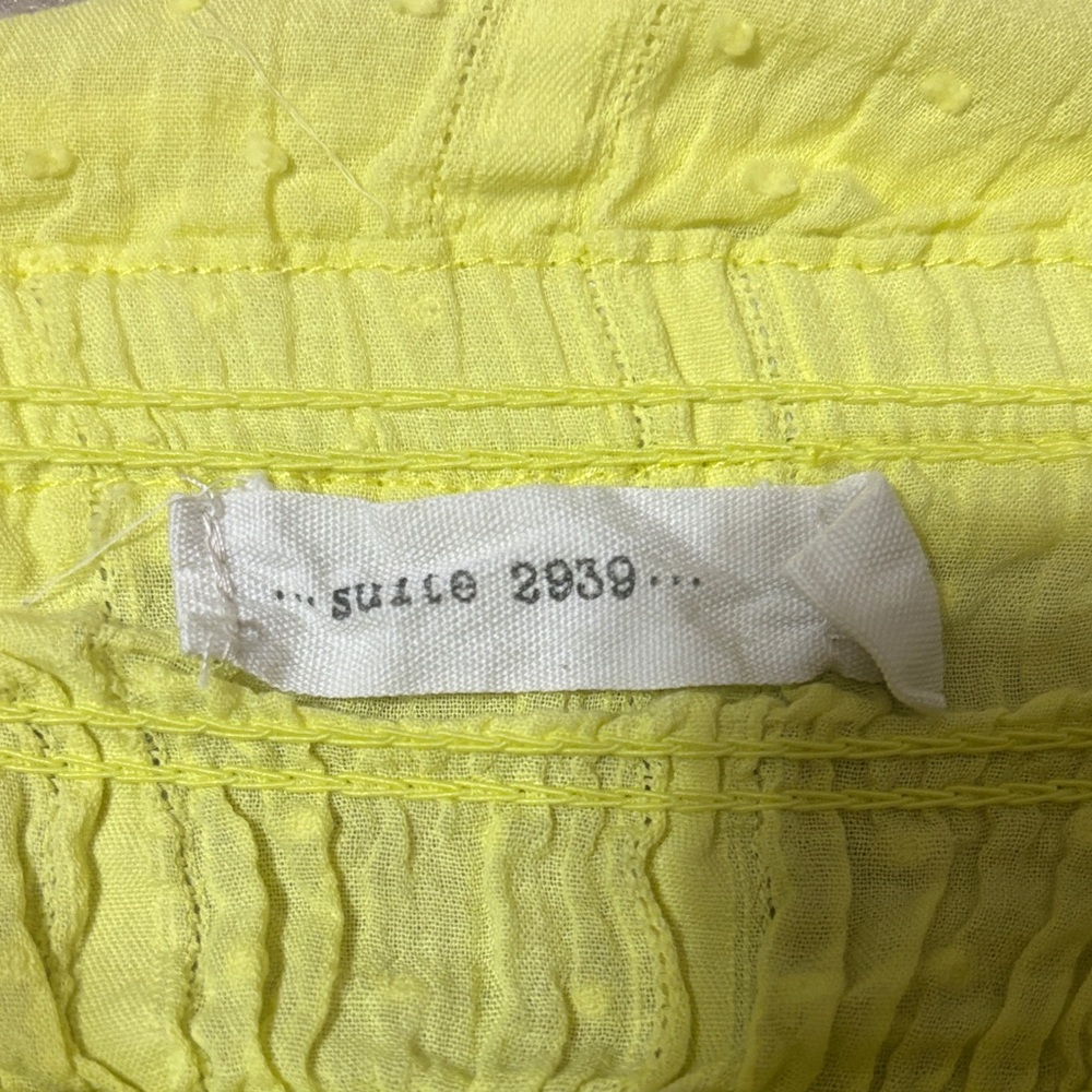 Yellow Ruffled Sleeveless Top - Picture 3 of 3